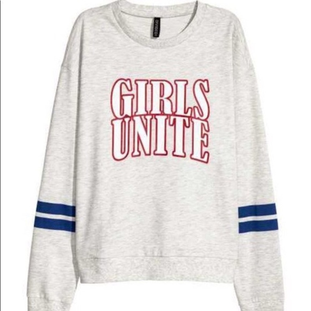 H&M “Girls Unite” Grey Sweatshirt